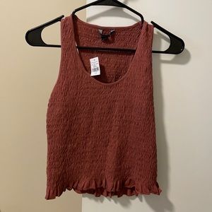 NWT American Eagle Racerback semi crop top tank top size medium NEW